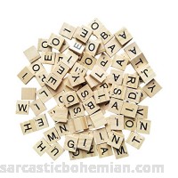 YH Poker 200 Wood Scrabble Tiles,Scrabble Letters for Crafts DIY Wood Gift Decoration Making Alphabet Coasters and Scrabble Crossword Game B07MK23SVM